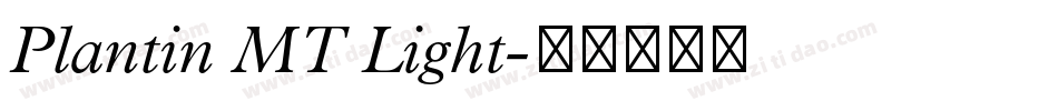 Plantin MT Light字体转换